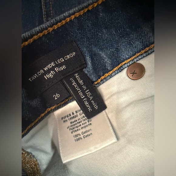 Veronica Beard Taylor Released Hem Cropped Wide-Leg Jean Size 26 - Picture 12 of 15